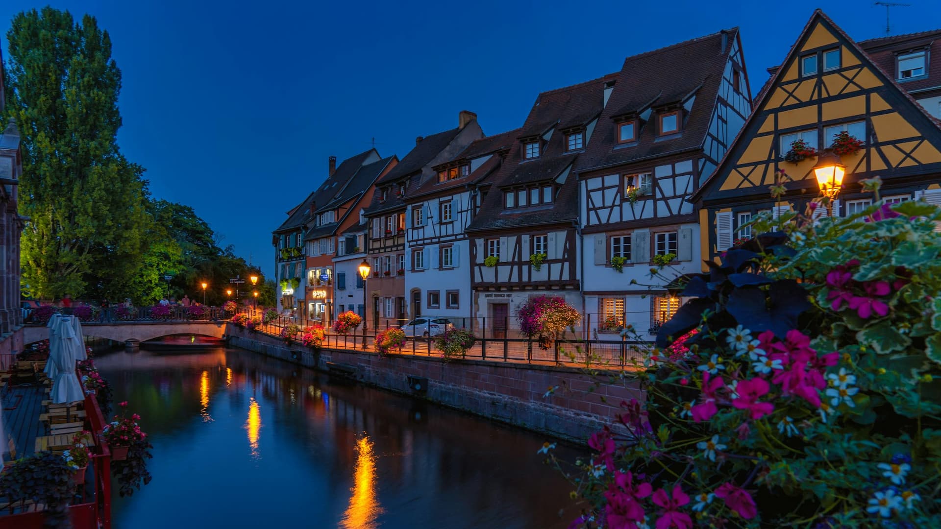 Canal Houses under Clear Sky